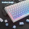 135 клавиш, PBT градиентные кейкапы с боковой печатью, 75% профиль Cherry, минималистичный стиль, пользовательские кейкапы с подсветкой для механических клавиатур