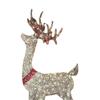 Рождественские светящиеся олени, светящиеся пластиковые олени со светодиодными лампами для внутреннего и наружного праздничного показа