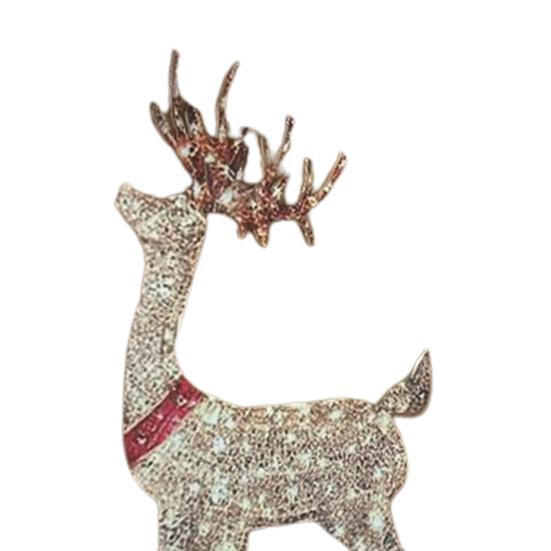 Рождественские светящиеся олени, светящиеся пластиковые олени со светодиодными лампами для помещений