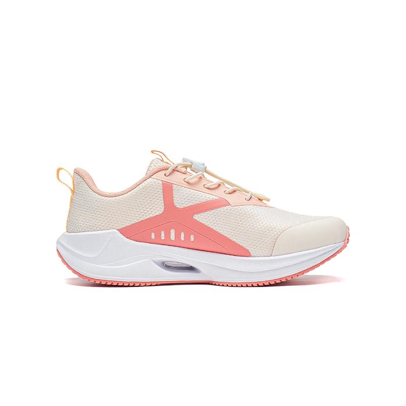 Li Ning Youth Детские светоотражающие кроссовки с низким верхом высокой устойчивости Детские кроссовки для бега розовые коричневые YKFT046-2