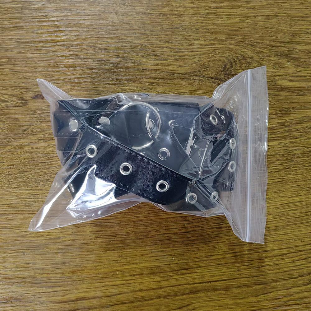 Готические кожаные наручники, шейный манжет, секс-игрушки, кожаный секс-бондаж, эротические игрушки для раба/рабыни, SM-игрушки, сексуальные манжеты, комплект нижнего белья с портупеей