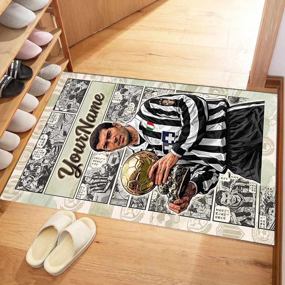 Juventus Customize Your Name Floor Rug Office Rug Suitable for Dormitory Game Room Bedrooms Outdoor Antislip Carpet Office home decor