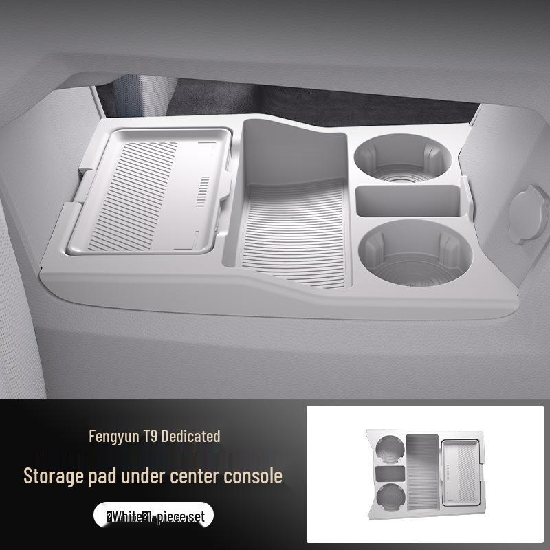 Applicable to Fengyun T9 Car Interior Double-Layer Partitioned Storage Box Accessory