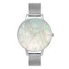 Авторизованный дистрибьютор Olivia Burton Watch Ladies OB16US67 Under the Sea Demi Gray White Ombre Silver Mesh [OLIVIA BURTON]