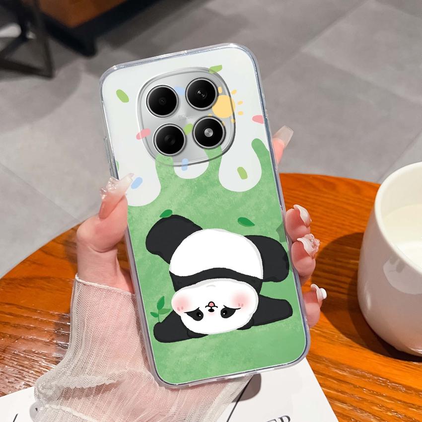 Подходит для Redmi Note 15 14 Pro 14S 15 15C A5 A1 Популярный Креативный Чехол для Телефона с Буквами и Узорами Прозрачный Силиконовый Нескользящий Чехол для Корпуса Redmi