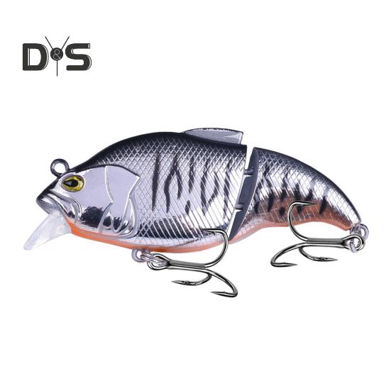 7,5 см/12 г многосоставная рыболовная приманка VIB с крючками, реалистичная двухсекционная жесткая искусственная приманка для пресноводной и соленой рыбалки