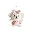Bow Floral Skirt Dog Plush Doll Soft Fill Keychain Backpack Pendant Gift Holiday