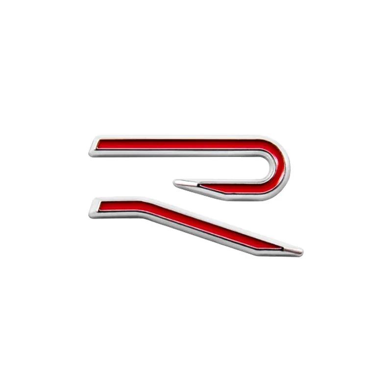 For VW New R logo Emblem Car Metal Body Tail Trunk Sticker Accessories For Volkswagen Tiguan Bora POLO PASSAT CC Touran GOLF J cg2