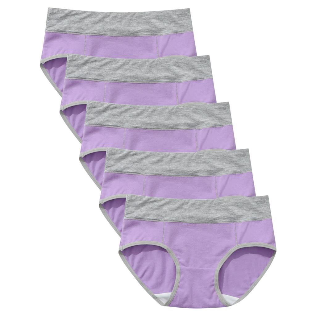 Women Solid Color Patchwork Briefs Panties Underwear Knickers Bikini Underpants