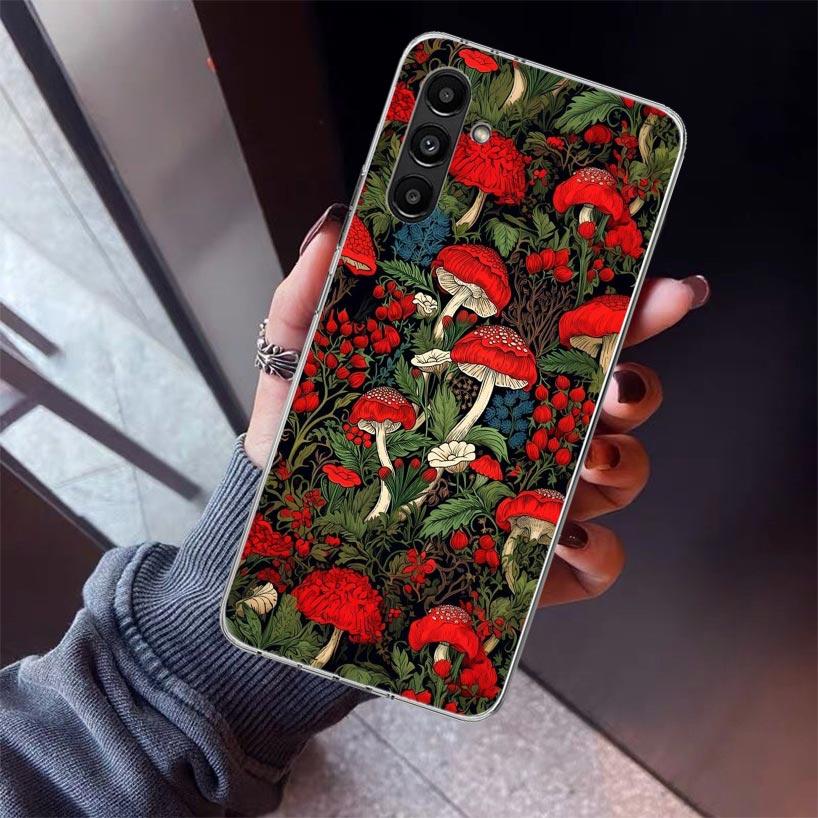 Colorful Mushroom Phone Case For Samsung Galaxy A17 A16 A15 A14 A13 A57 A56 A55 A54 A53 A37 A36 A35 A34 A33 A26 A25 A24 A23 Gala