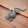 Pinkdudu модная брошь в виде геккона из сплава, инкрустированная стразами, ретро цветная брошь с изображением животного для женщин, ювелирные аксессуары, подарки PD532
