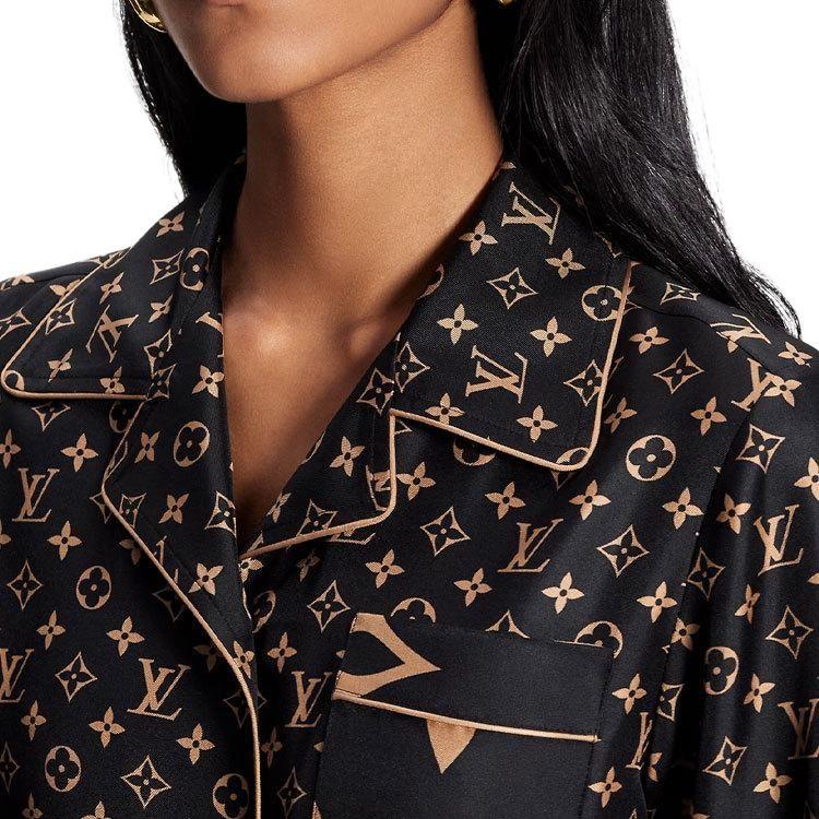 Louis Vuitton Женская черная пижамная кофта 1AAG9W