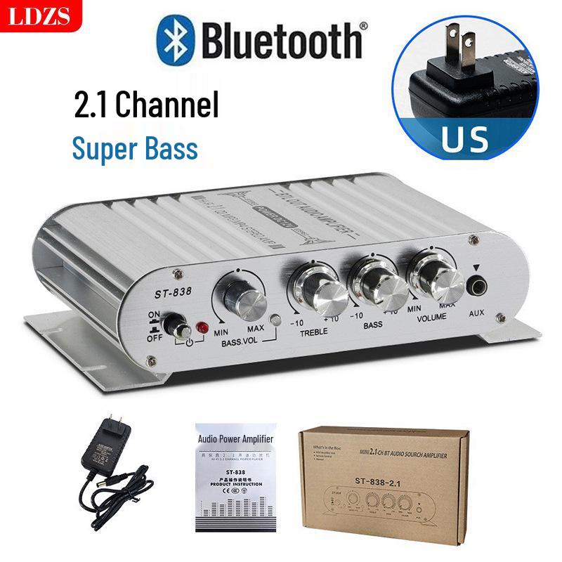 ST-838 2.1-канальный Bluetooth-усилитель с сабвуфером и супербасом