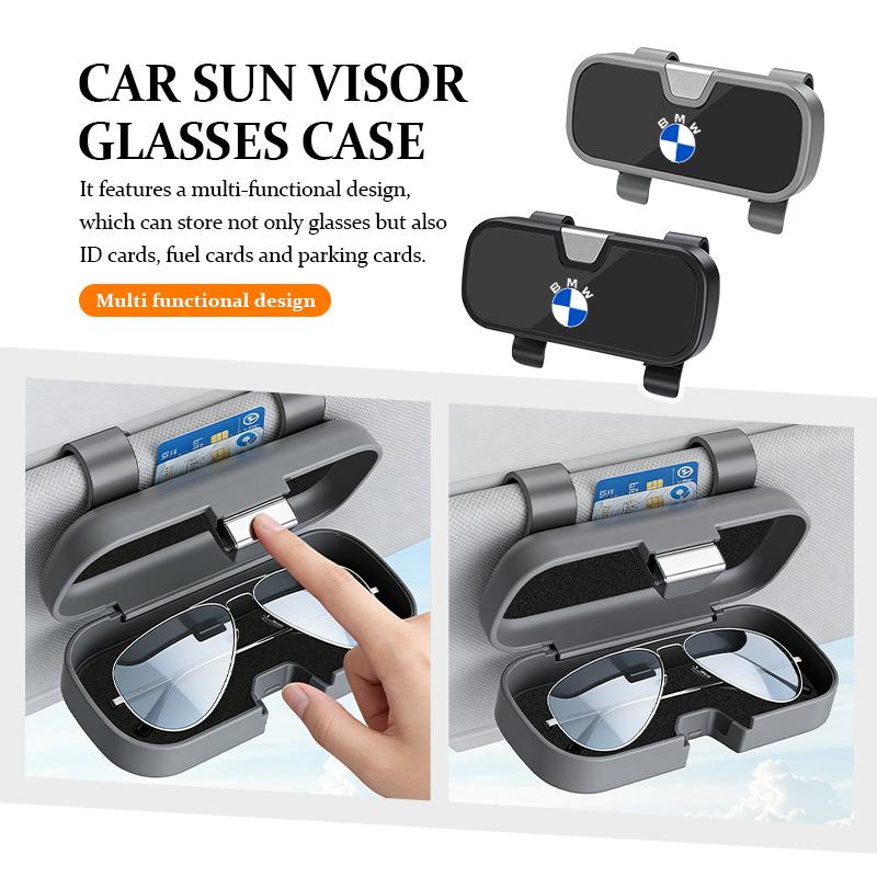 NYTB6 Car Glasses Holder Sun Visor Storage Box Cards Tickets Eyeglass Case For BMW M3 M5 X3 E93 F10 F20 F30 F40 F15 F25 F26 F31 F49