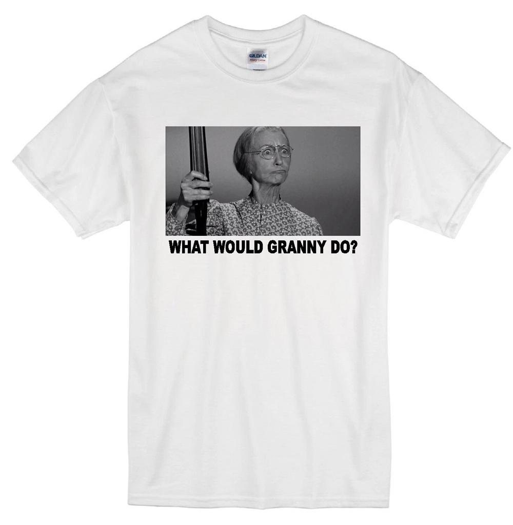 GRANNY CLAMPETT WWD? BEVERLY HILLBILLIES IRENE RYAN JED JETHRO TV WHITE T-shirt