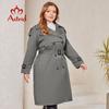 Astrid 2024 осенний длинный женский плащ, женская ветровка, двубортная верхняя одежда с поясом, пальто, женская куртка, одежда DS-7275
