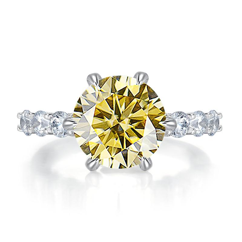 Bague Ringen 2026 Новый 925 Серебро 5 Карат Огненный Разрез Аврора Шесть Лапок Кольцо Женское Богатая Женщина Старшее Кольцо