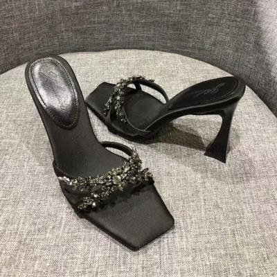 Подиумные туфли на высоком каблуке, роскошные сатиновые босоножки с открытым носком и стразами, модные туфли-лодочки с квадратным носком, универсальная женская обувь