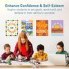 S&O Set of 15 Motivational Posters for Classroom - Study room Poster - pirational Teaching Zone Charts for High School - Motivating Prints for