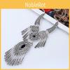 Ethnic Style Simulation Gemstone Decoration Women Necklace With Tassel Design For Vintage And Bohemian Looks