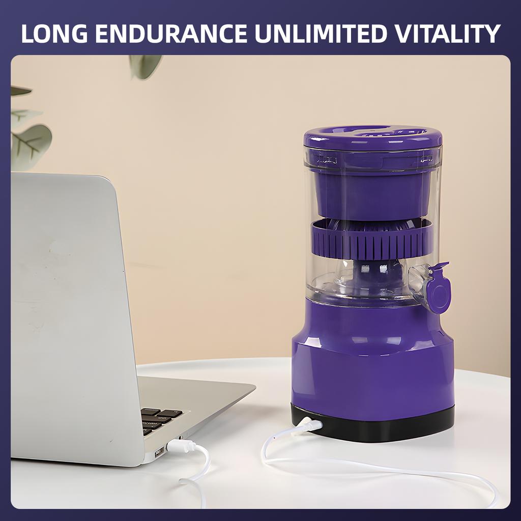 Электрическая соковыжималка для цитрусовых, перезаряжаемая через USB, автоматическая беспроводная соковыжималка для апельсинов с высоким выходом сока, соковыжималка