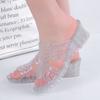 New Summer Sandals Female Crystal Jelly Shoes Beach Shoes Slip Plastic Transparent Shoes Women Sandals Pvc Jelly Sandals