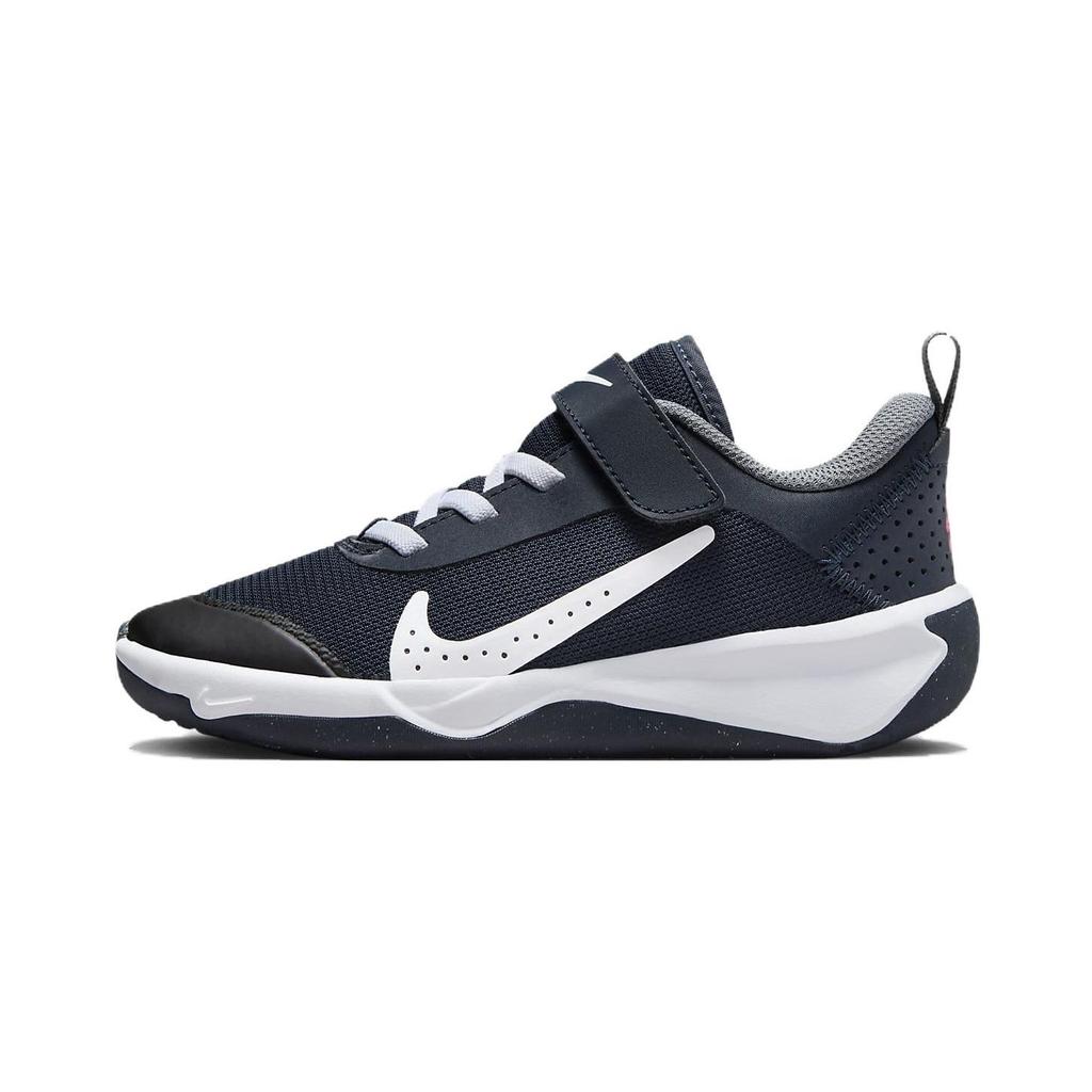 Nike Omni Multi-Court PS Dark Obsidian White Kids Sneakers Blue Smoke-Grey Bright-Crimson DM9026-402