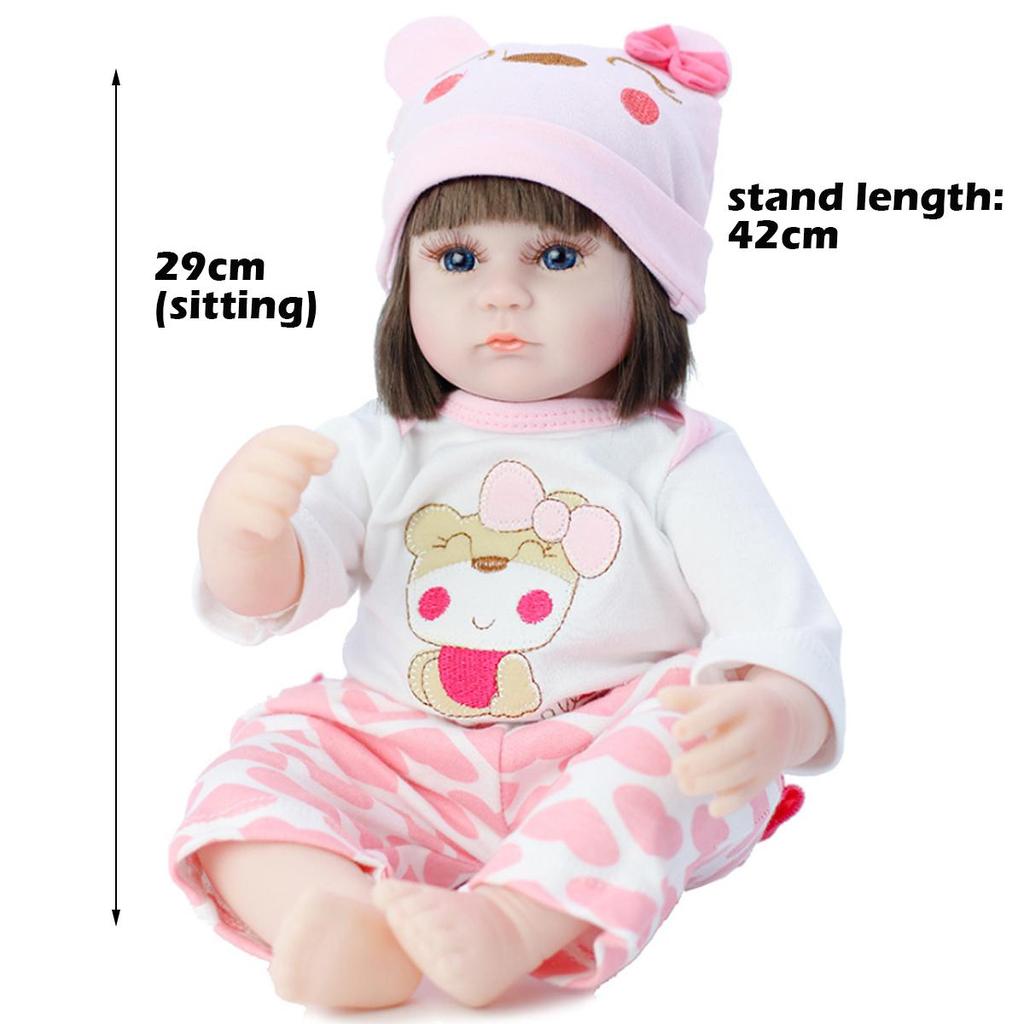 42cm Toy Full Body Silicone Water Proof Bath Toy Popular Reborn Toddler Baby Dolls Bebe Doll Reborn Lifelike Soft Touch
