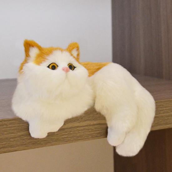 Декоративная фигурка пушистого котенка Yousheng, реалистичная модель котенка, подвесное украшение для дома, подставки под телевизор или полки.