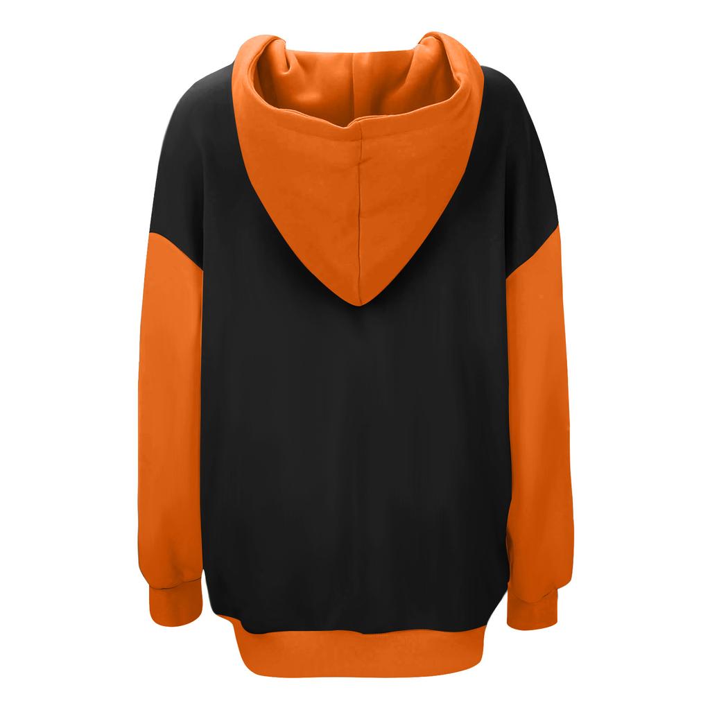 Женская повседневная модная толстовка с капюшоном и длинными рукавами с принтом на Хэллоуин