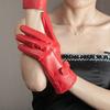 Women Genuine Leather Winter Warm Glove Ladies Real Sheep Leather Gloves Girls Driving Fashion Female Luxury Wool Lined Gloves