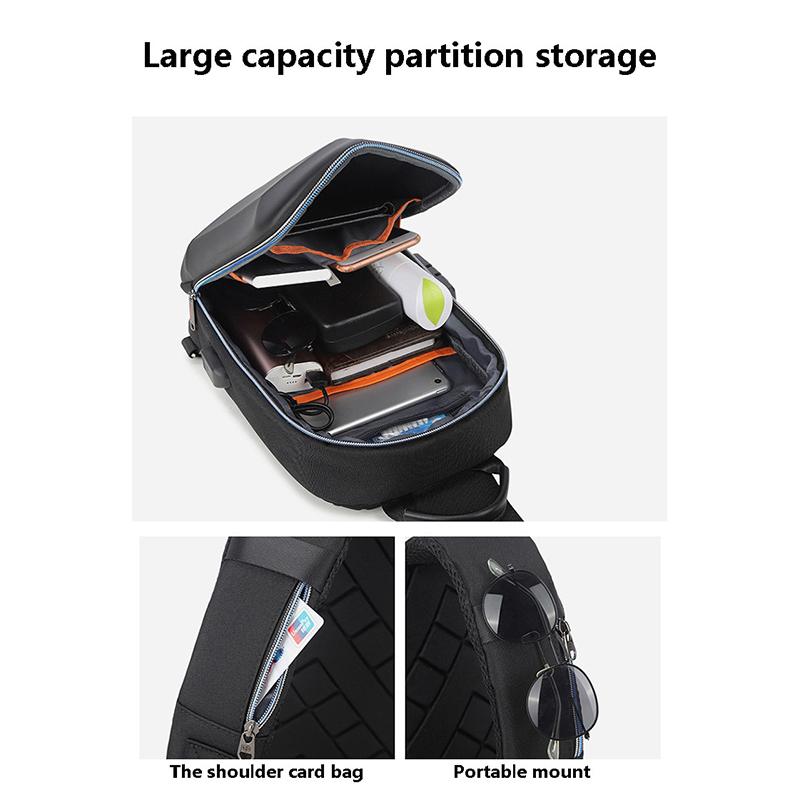 Мужская и женская многофункциональная противоугонная сумка через плечо с USB-портом, водонепроницаемая дорожная сумка-слинг, сумка-мессенджер, нагрудная сумка для мужчин