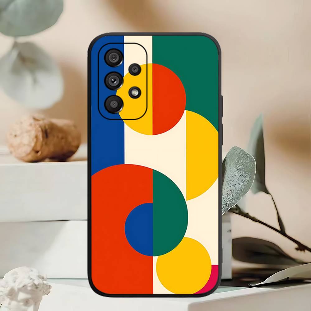 Геометрический Баухаус Арт Чехол для Телефона для Samsung A 52 53 21 32 13 12 71 31 51 40 72 73 70 22 42 50 30 20 21 Оболочка