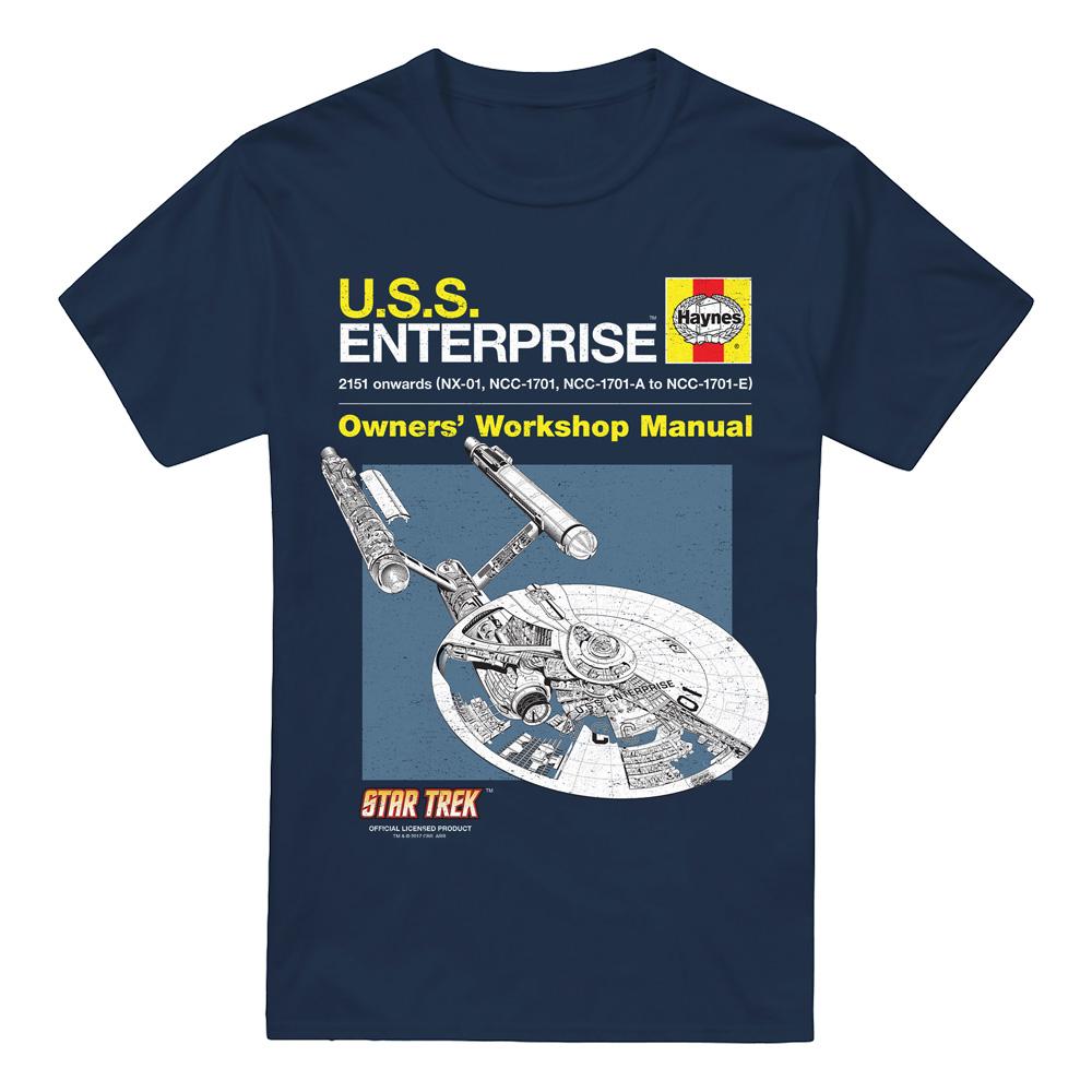 Star Trek Mens Enterprise Manual T-Shirt