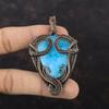 Hemimorphite Pendant Copper Wire Wrapped Pendant Gemstone Jewelry Pendant For Women Handmade Pendant Copper Wire Wrap Jewelry Gift For Wife