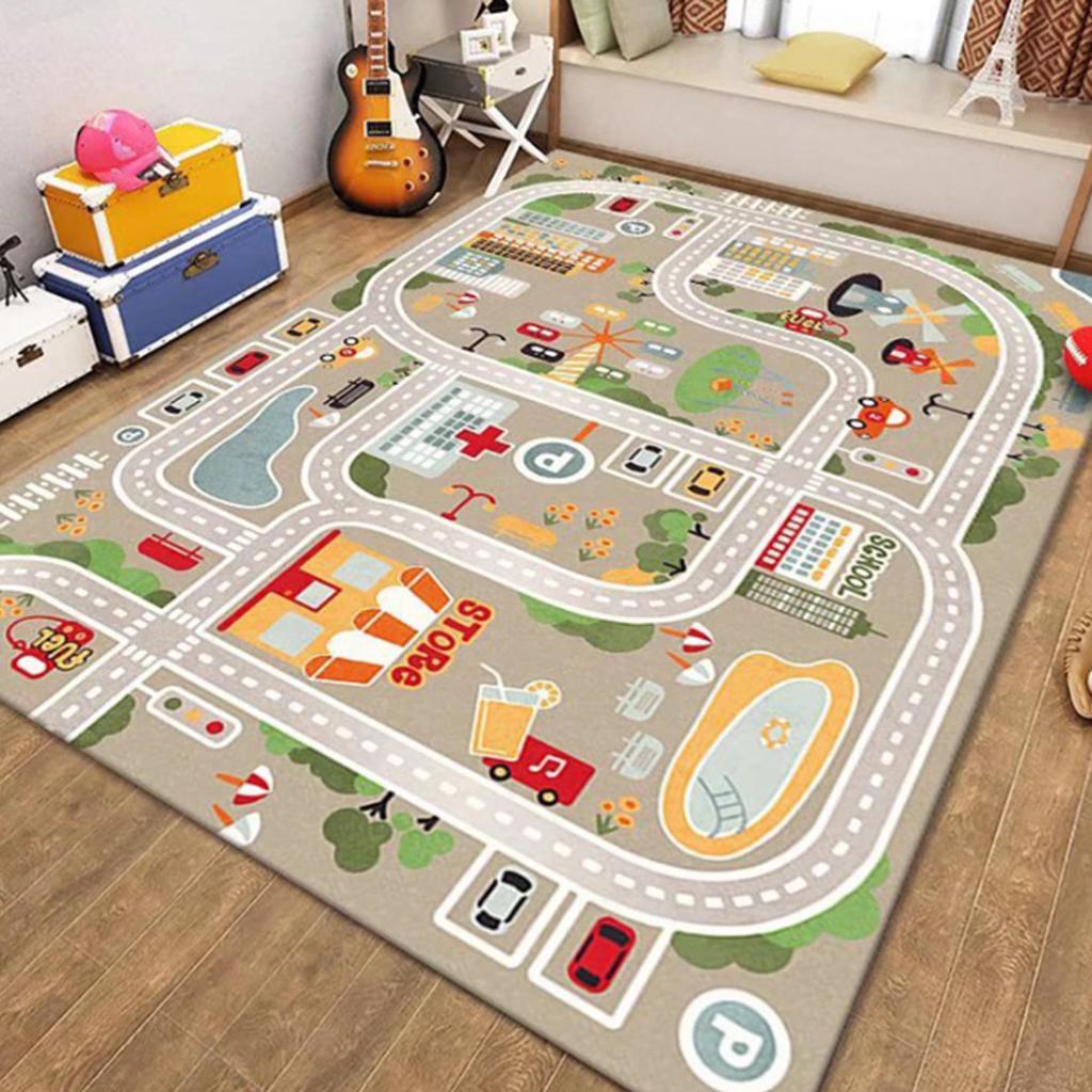Caravan Kids Play Kids Room Kids Baby Play Baby Mini Play Machine Washable Percy's Mat, Rug, Mat, Mat, Mat, Car, Baby, Road, Sheet, Non-Slip,
