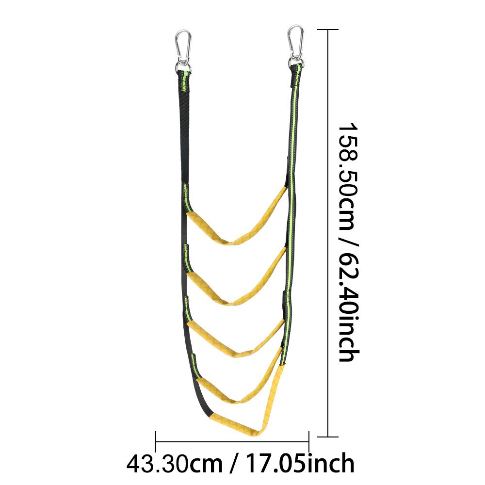 Мягкая штормовая лестница для посадки на борт, складная лестница для яхты, подвесная лестница для борта лодки, портативные аксессуары для резиновой лодки, 3/4/5 ступеней, веревочная лестница для лодки