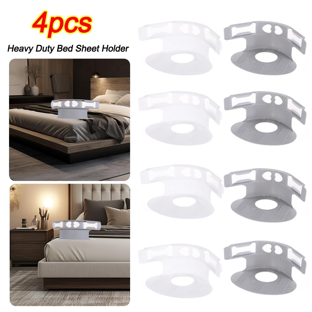 4Pcs/set Adjustable Bed Sheet Clips Card Slot Anti-Slip Sheet Holders for Quilt Fixing Tool