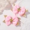 LOVEKIKI 2Pcs 4.33inch Star Glitter Bow Hair Clips for Girls Boutique Ribbon Dovetail Barrette Headwear Child Hair Accessories