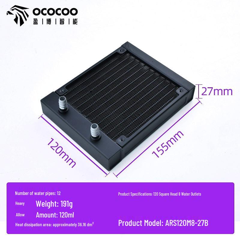 Aluminum Water Cooling Radiator for Desktop PCs - Available in 80, 120, 240, 360, 480 Sizes