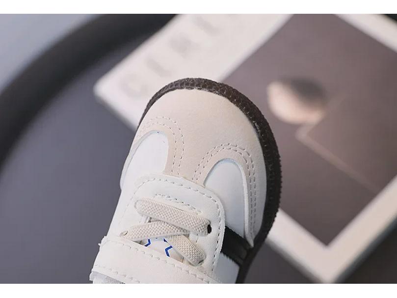 2024 Spring/Autumn Toddler Shoes for Boys & Girls (1-2 Years) - Leather, Sporty Small White Sneakers