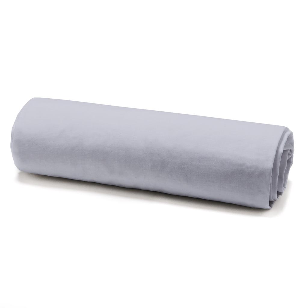 Drap housse en percale de coton Today avec bonnet de 25 cm Couleur Zinc Taille 90 x 190 cm