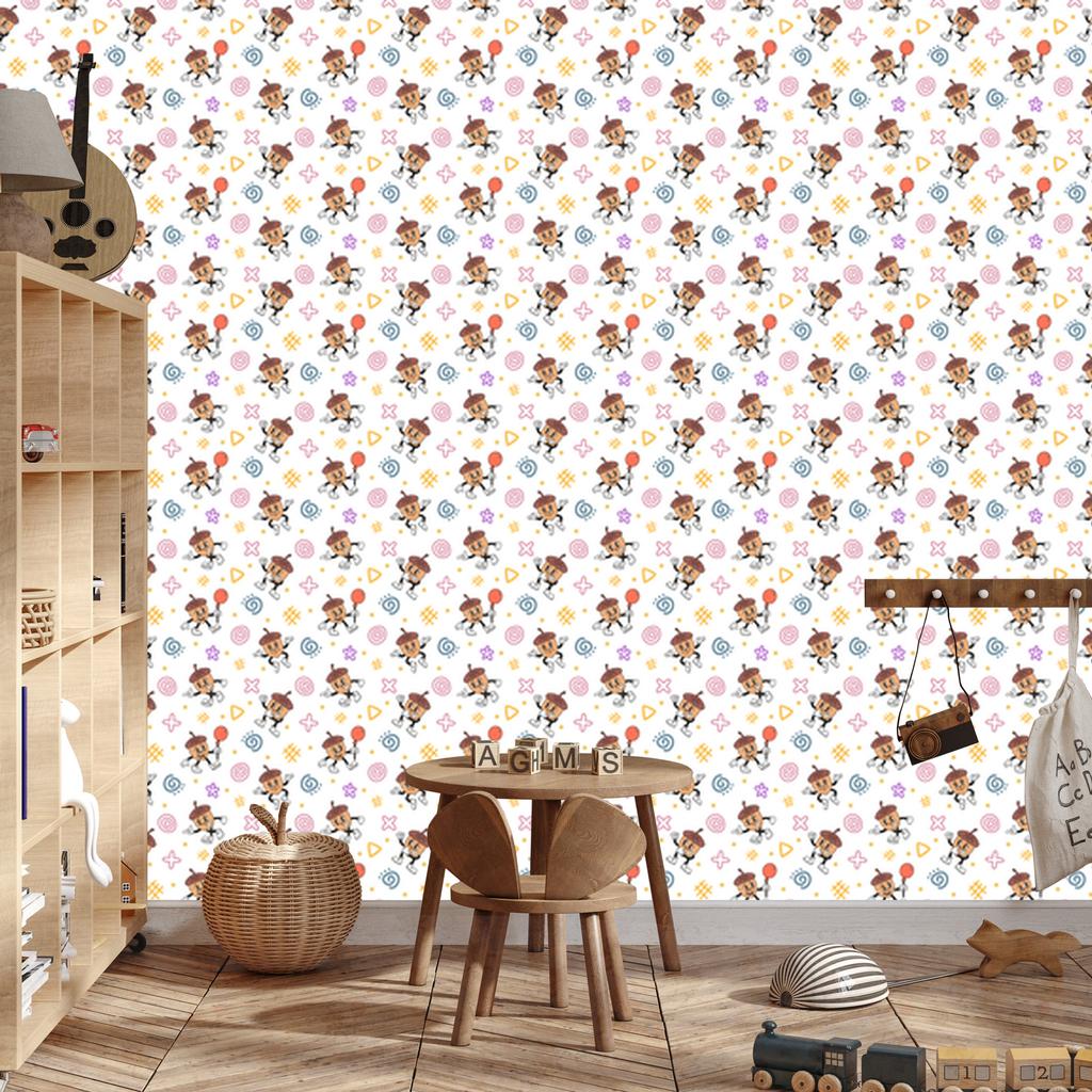 Retro Wallpaper White, Light Gray, Cream, and Beige for Living Room and Bedroom 50x1000
