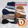 Мужские полосатые носки до середины икры из кораллового флиса: Бархатные Толстые, Теплые, Не линяющие, Носки для сна на полу на Осень/Зиму