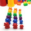 60Pcs Colored Counting Bears Color Sorting Bears Educational Counting and Sorting Toys