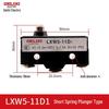 Delixi LXW5 Series Micro Switch: Travel Limit Models G1, G2, 11M, 11N1, 11Q1, 11Q2.