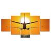 5 шт. закат путешествия самолет декор искусство домашний декор без рамки современные 5 шт. картины 5 панелей декор комнаты абстрактные картины стены