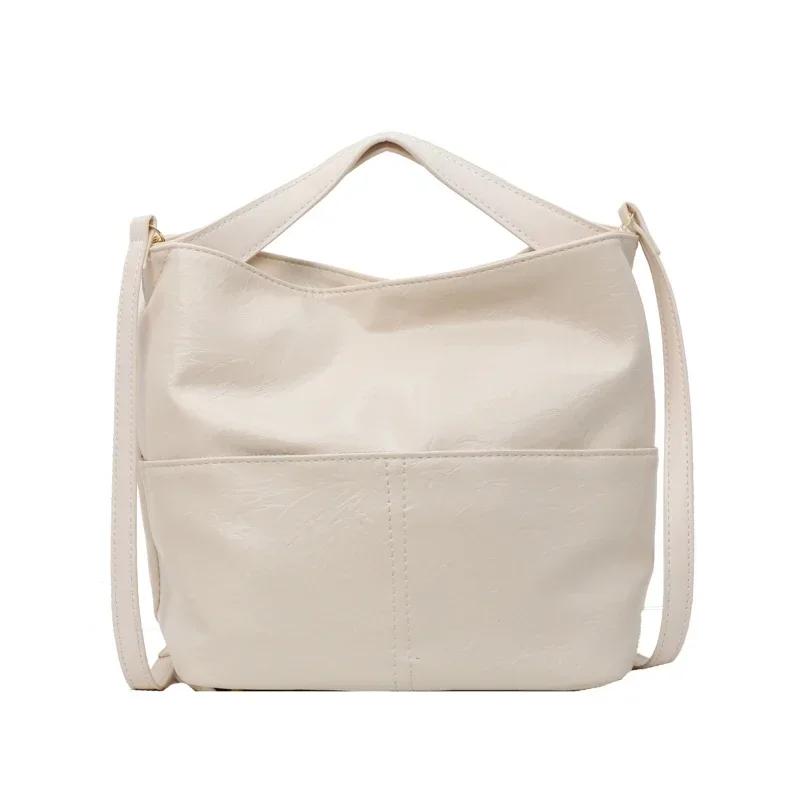 Женская многофункциональная сумка через плечо, простая сумка-ведро, большая вместительная сумка для поездок на работу