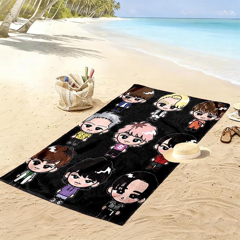 Snowman anime 2D Flat Print Beach Towel, Large Soft Quick Dry Towel for Beach Camping SwimmingZSTJ0915413