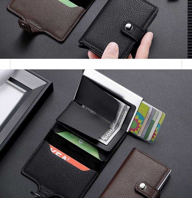 2025 мужской кожаный тонкий зажим для денег с передним карманом, тонкий новый держатель для кредитных карт, визитницы, Cardpackage